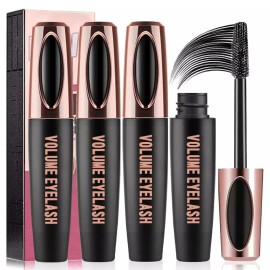 3 PCS 4D 실크 섬유 래쉬 마스카라 워터프루프 속눈썹 연장 두꺼운 볼륨 번짐 방지 오래 지속되는 드라마틱 3 PCS 4D Silk Fiber Lash Mascara Waterproof Extra Long Lasting Volume Dramatic No Smudge