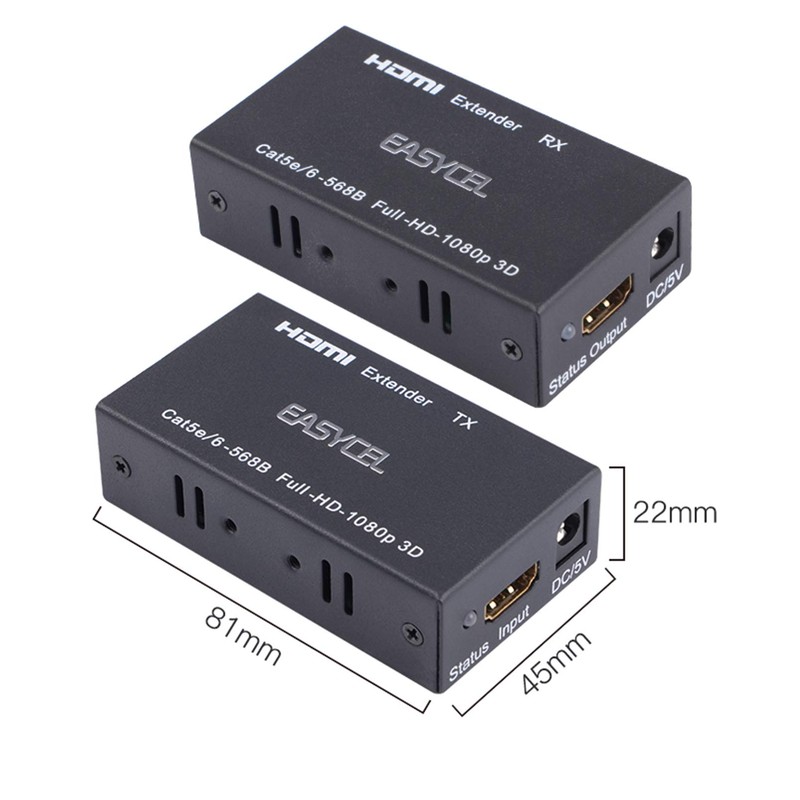 HDMI Extender, EASYCEL 60M HDMI Transmitter and Receiver, HDMI to
