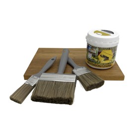 Glaze Brush Set (3 Pieces Flat Brush) Wood Protection Varnish 30 mm / 50 mm + 100 mm Surface Brush