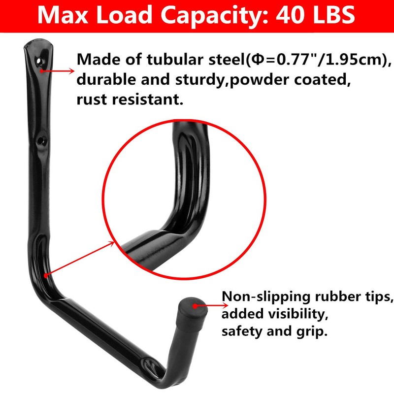 Yisunnan Heavy Duty Giant Garage Storage Hook Wall Mounted Utility