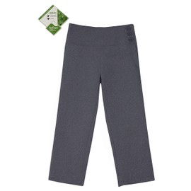 Bienzoe Girls School Uniform Pant: Kids Adjustable Waist Durable Straight Leg Dress Trouser Grey 10