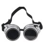 AOBOR Steampunk Goggles Glasses Vintage Welding Gothic (Silver Glasses)