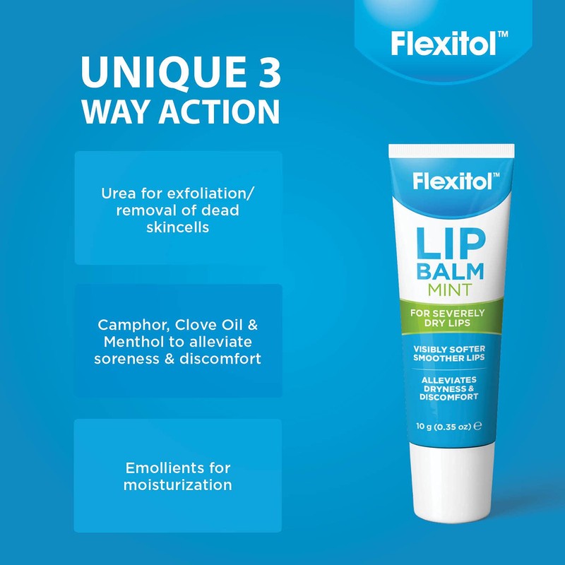 Flexitol Lip Balm - Mint - Best Balm for Dry