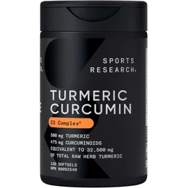 Turmeric Curcumin C3® Complex 500mg, Enhanced with Black Pepper & Organic Coconut Oil for Better Absorption; Non-GMO & Gluten Free - 120 Liquid Softgels