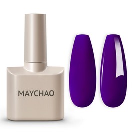 MAYCHAO 15ML Gel Nail Polish 1Pc Neon Purple Nail Polish Soak Off UV LED Nail Gel Polish Nail Art Starter Manicure Salon DIY at Home, 0.5 OZ