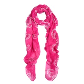 Unique Premium Skull Peace Scarf, Fuchsia