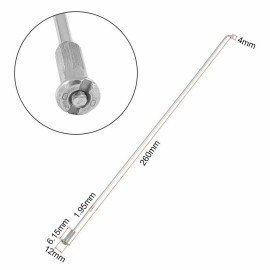 XAUTOHAUX 26cm Silver Tone Bike Mountain Road Bicycle Spokes 10 Pcs