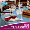 SOL 6pk Blue Round Table Cloth Disposable | 140cm Party