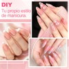 600 Pcs Uñas Postizas Transparentes con Kit 4pzs Manicure y