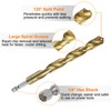 sourcing map 1/4" Hex Shank Twist Drill Bits 11mm Titanium