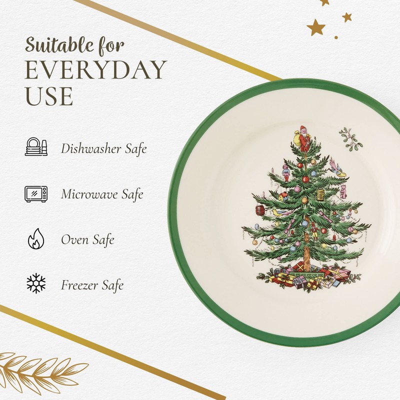 Spode Christmas Tree Salad Plate | Set of 4 Plates