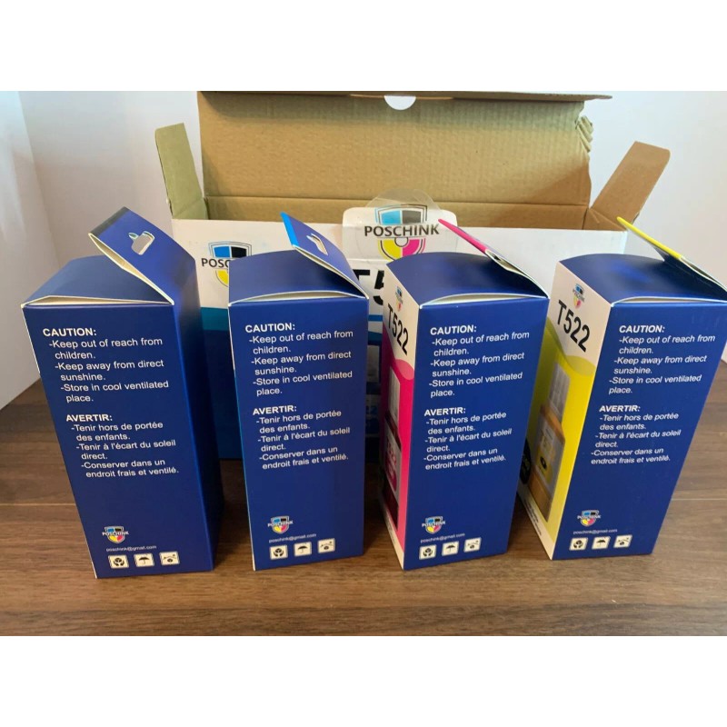 Poschink 522 Refill Ink for EcoTank Printers ET-2720 ET-2800 ET-4700