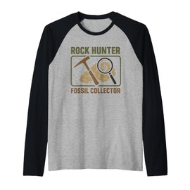 Rock Hound Geology Fossil Hunter Mineral Collector Gift Raglan Baseball Tee