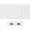 Inline USB Travel Power Supply Charger 65 W, Flat, Dual