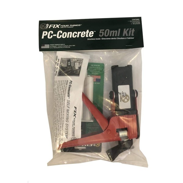 PC Products PC-Concrete Epoxy Adhesive Paste Kit, 50ml Cartridge and PPM-50 Dispensing Gun, 70529
