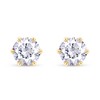 SAVEARTH DIAMONDS Moissanite Stud Earrings 2ct 925 Sterling Silver Gold