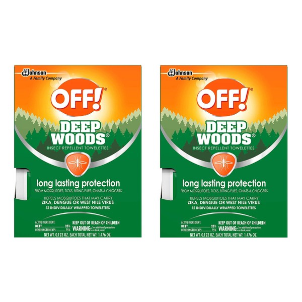 OFF! Deep Woods Insect Repellent Towelettes (Pack - 2)