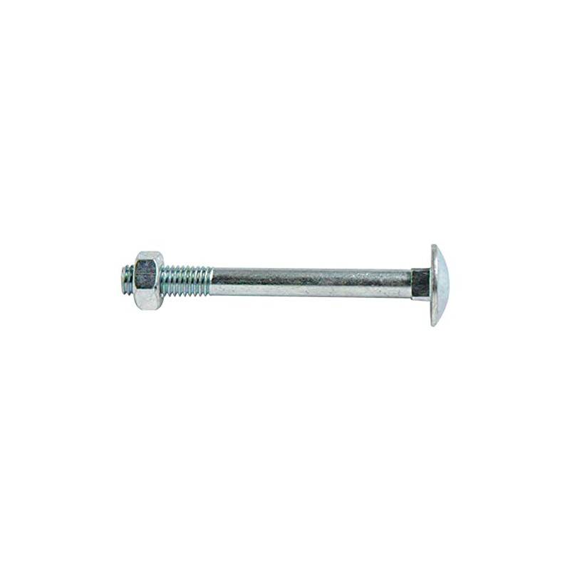 Carriage Bolt and Nut M10 x 150 mm, Zinc Plated