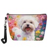 Upetstory Maltese Dog Cosmetic Bag for Women Teen Girls Cute