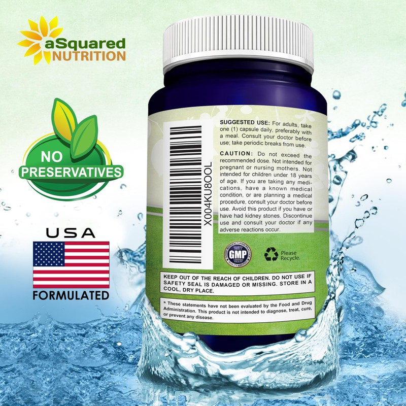 aSquared Nutrition Quercetin 500mg Supplement - 60 Capsules - Quercitin