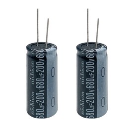 Cermant 2pcs 200V 680UF DIP Aluminum Electrolytic Capacitor 18x50mm(0.71x1.97in) for Industrial Electrical and Arduino etc.