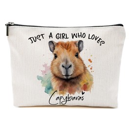 CFGBFDGH Capybara Gifts Makeup Bag Capybara Lovers Cosmetic Bag Travel Organizer Bags Makeup Pouch, Christmas Birthday Friendship Animal Lovers Gifts for Women Girls Friends