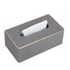 KINGFOM Tissue Box Cover PU Leather Rectangle Tissue Box Holder