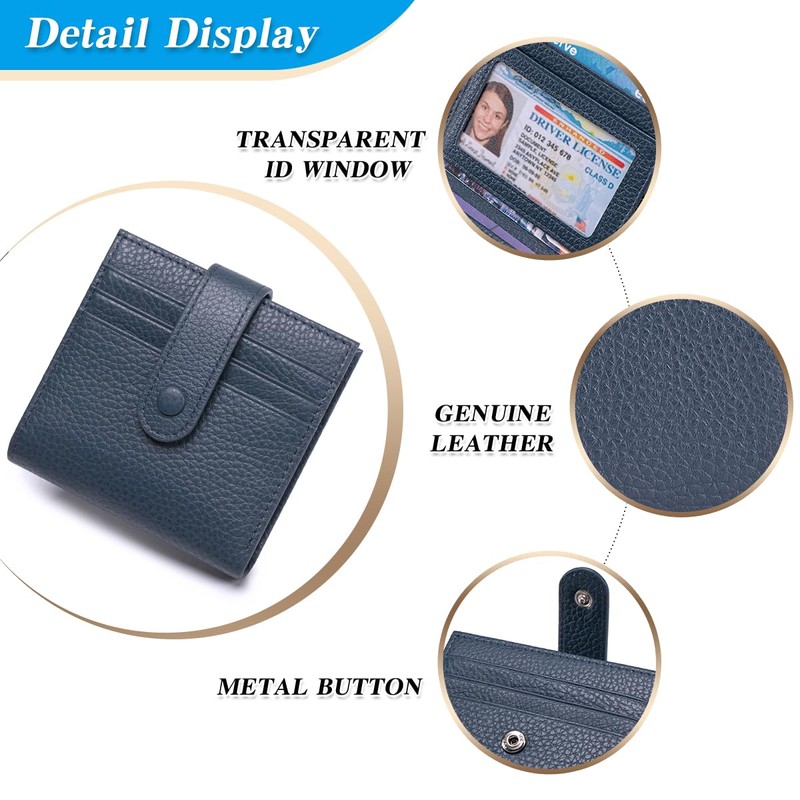 FREYAMIRA Slim Wallet For Women Genuine Leather Small Bifold Credit