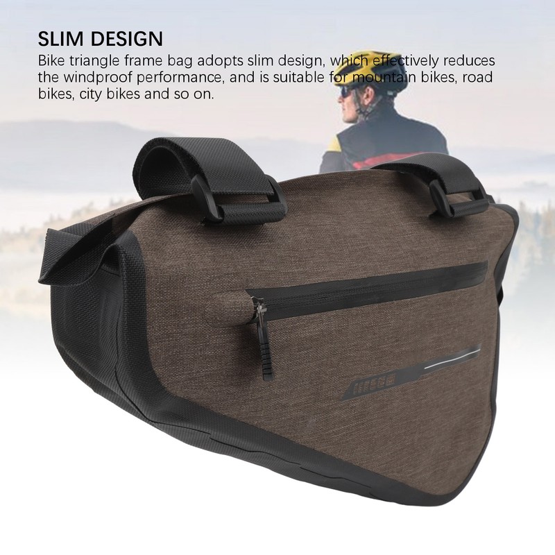 Bike Triangle Frame Bag Multipurpose Waterproof TPU Double Sided Pockets