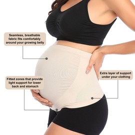 Belly Band for Pregnancy, Seamless Maternity Belly Band, Soft and Comfortable Pregnancy Support Belly Belt