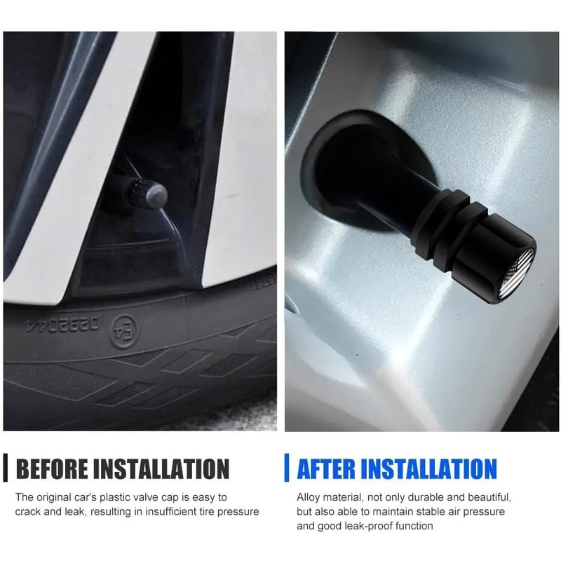 4PCS Tire Valve Stem Caps Fit for Toyota TRD Camry