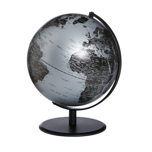 TROIKA Original 25 cm Diameter Globe - Planet - Black