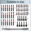 86-Piece Magnetic Impact Nut Driver Set, SAE/Metric Nut Driver Set,