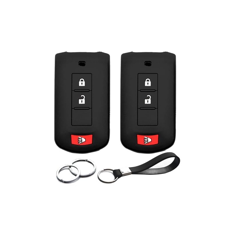 2-Pack Key Fob Cover Case for Mitsubishi Cars