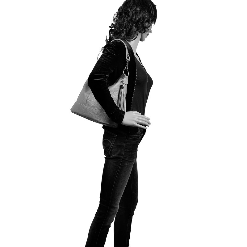 AmbraModa GLX09 Women's Handbag Shoulder Bag Made of Genuine Leather,