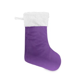 GOODOLD Christmas Stocking Purple Xmas Stockings Decoration for Family Holiday Party Ornaments Decor Fireplace 18 x 12 Inch 1PCS