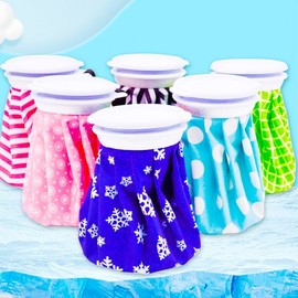 Pattern design, thermal insulation bag, golf bag, cold compress pack, warm compress pack, ice bag, compress bag, ice pack Waist compress pack 9 inches/Sky 3ea