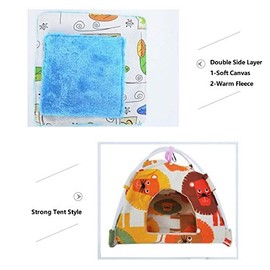 Bird Hammock Tent Nest Parrot Hanging Hut Conure House Parakeet Sleeping Bed Cute Toy Gift Small Animal Squirrel Ferret Habibat (Yellow, Medium)