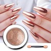 Pretty Diva Chrome Nail Powder - Bronze/Copper Mirror Effect Nail