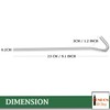 10 x Heavy Duty Metal Ground Pegs | 23CM x