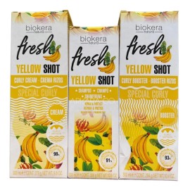 Curly Yellow Shot Shampoo + Curly Booster + Curly Cream