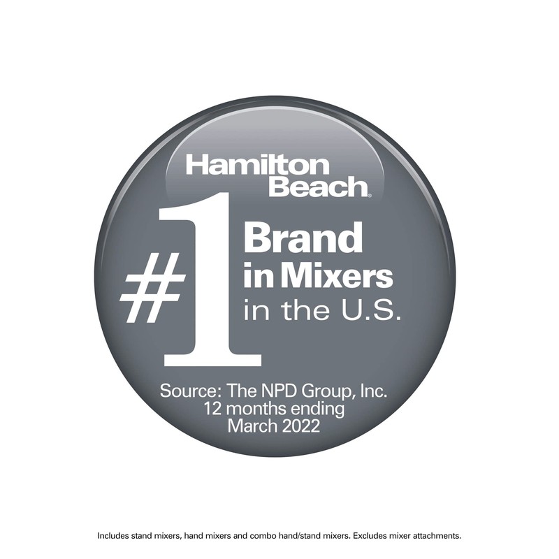 Hamilton Beach Classic Stand and Hand Mixer, 4 Quarts, 6