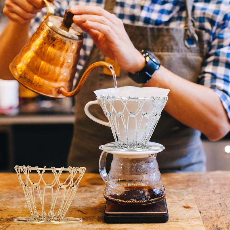 Folding Coffee Drip Rack Stainless Steel Handheld Coffee Filter Cup