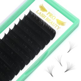 Easy Fan Lashes C-0.03-8 Self-Fanning Eyelashes for Volume Technique C D Curl Eyelash Extension 8-15 mm Length Volume Eyelashes (C-0.03, 8 mm)