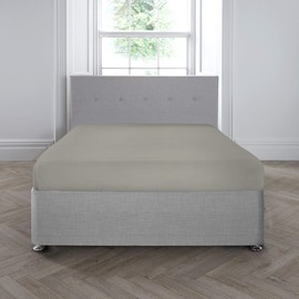 Appletree 200TC 35cm Deep Fitted Sheet, 100% Cotton Silver, Super-King