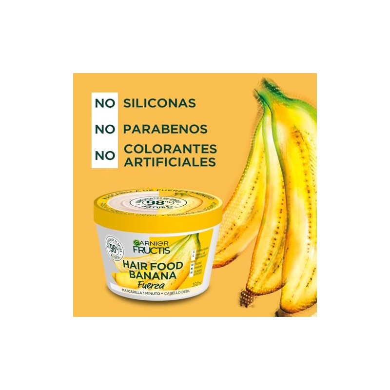 Kit Garnier Fructis HairFood Banana mascarilla para cabello débil 2Pack