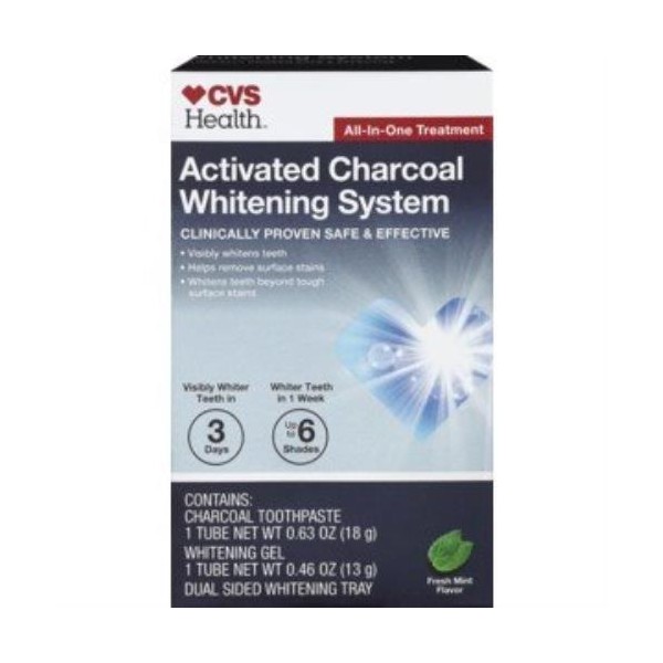 Cvs Health LOT OF 3 Activated Charcoal Whitening System All