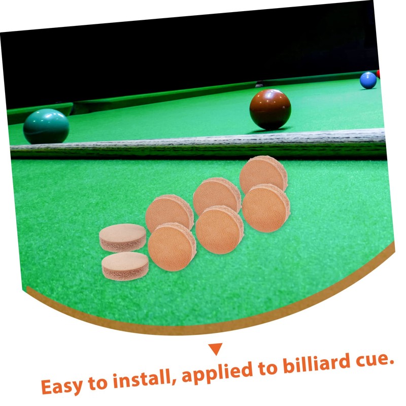 KOMBIUDA 20pcs Billiard Pool Stick Tips Leather Tips for Enhanced