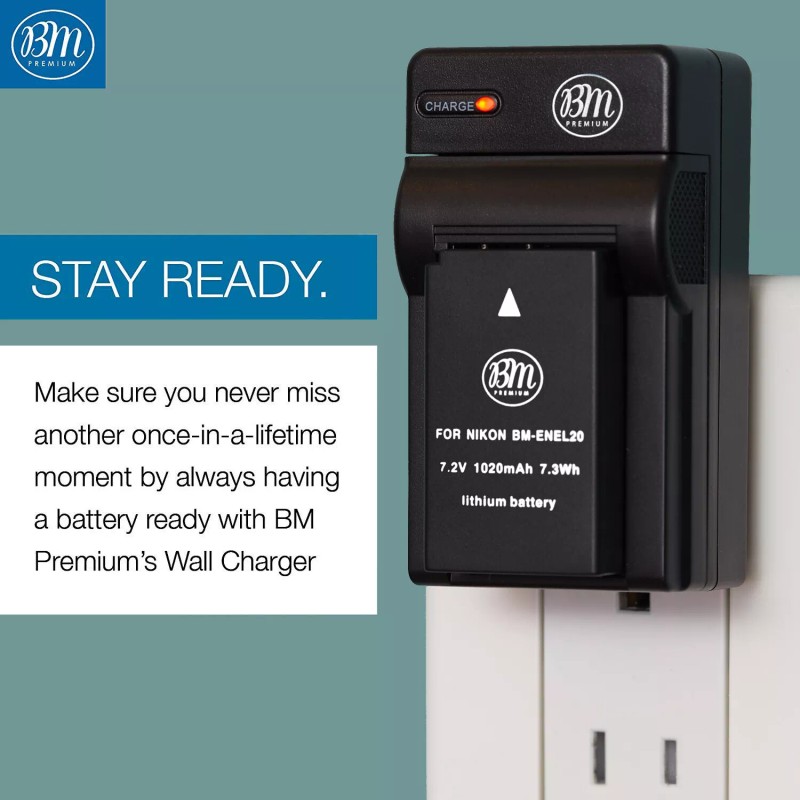 BM 2X EN-EL20A Batteries & Charger for Nikon Coolpix P1000,