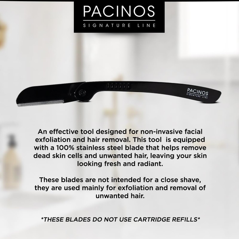 Pacinos Derma Blades for Men - Precision Straight Razor Beard